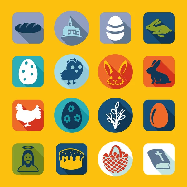 Set of easter icons — Stock Vector