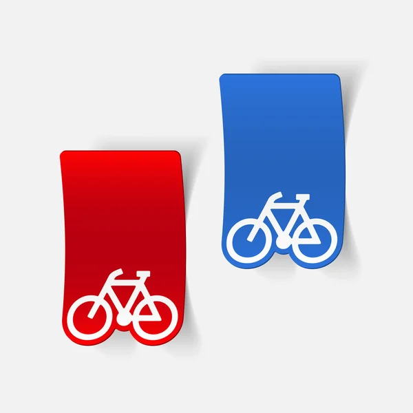 现实的自行车设计元素 — 图库矢量图片