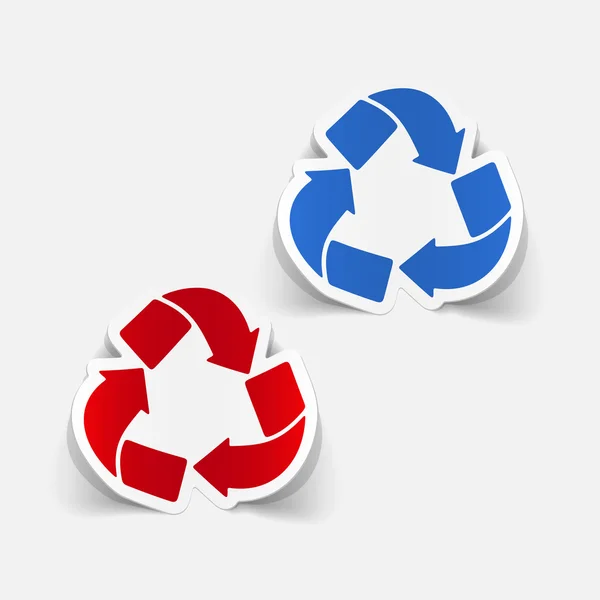 Conception réaliste de panneau de recyclage — Image vectorielle