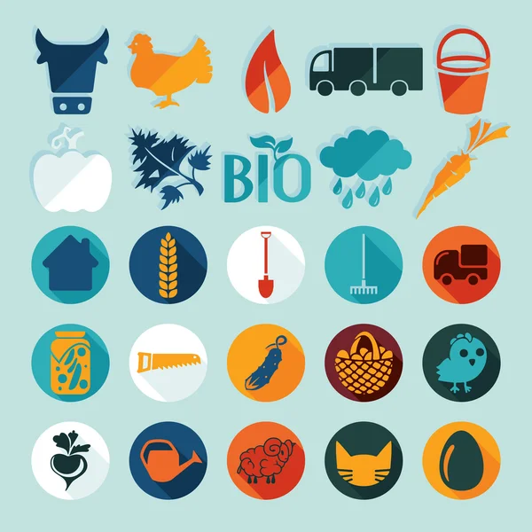 Set of agriculture icons — Stock Vector