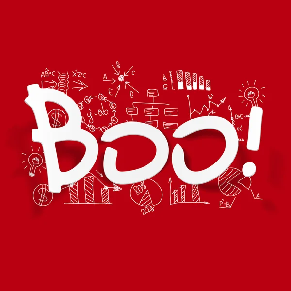 Dessiner des formules d'affaires avec boo — Image vectorielle