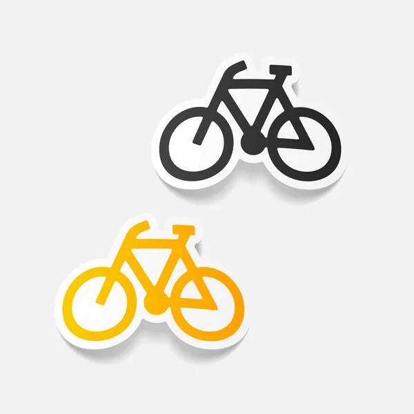 Realistic bicycle design elements — Stock Vector