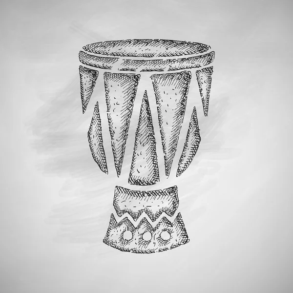 ドラムが描かれたアイコン — ストックベクタ