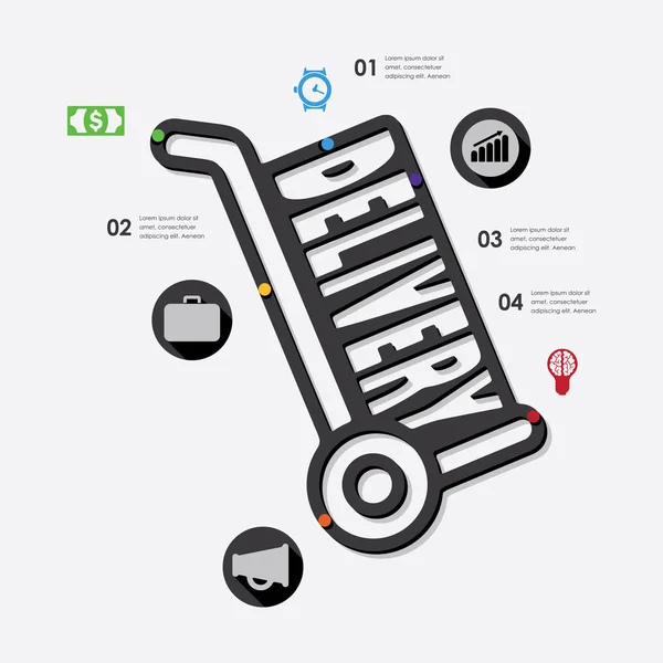 Concetto di infografica aziendale — Vettoriale Stock