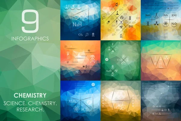 Química fundo infográfico — Vetor de Stock