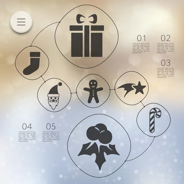 Kerstmis infographic achtergrond — Stockvector