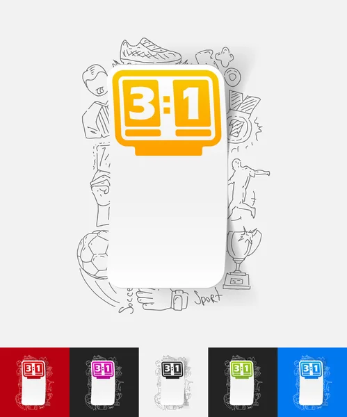 Pegatinas de papel tablero de puntuación — Archivo Imágenes Vectoriales