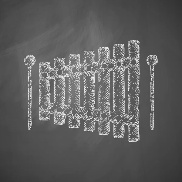 Icône instrument xylophone — Image vectorielle