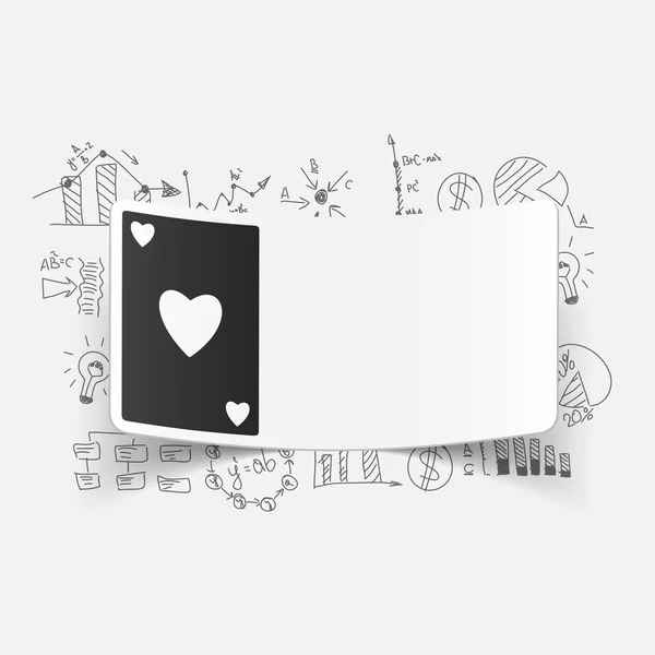 Drawing playing card — Stock Vector