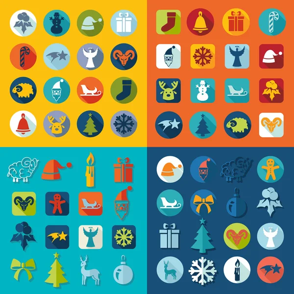 Set of Christmas icons — Stock Vector