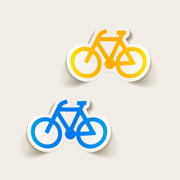 Realistic bicycle design elements — Stock Vector