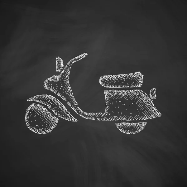 Icono de scooter dibujado — Vector de stock