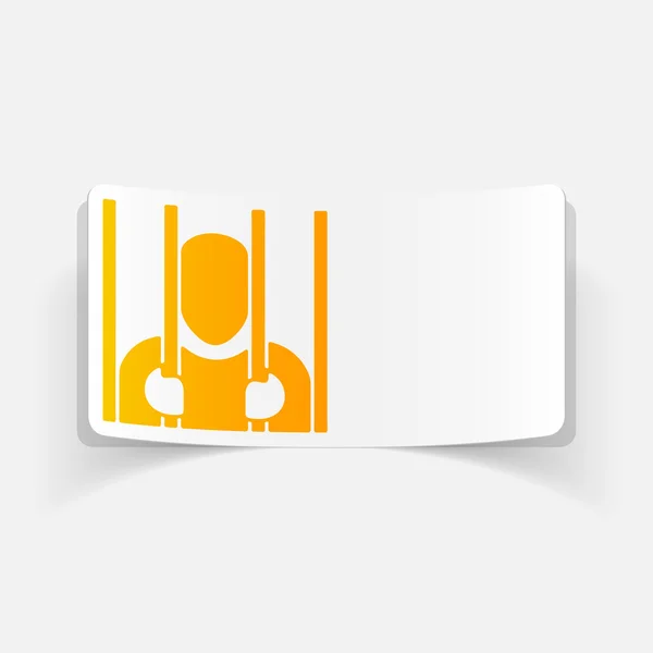 Realistic  prisoner design — Stock Vector