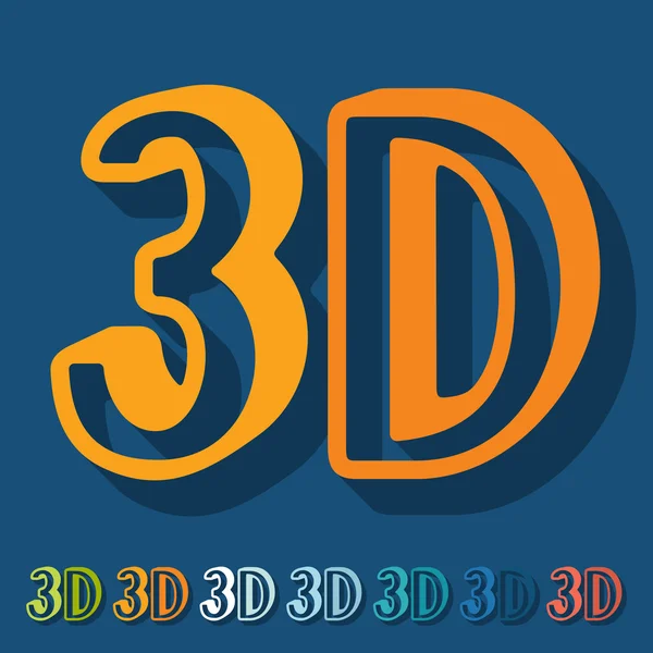 Conception 3D Flat — Image vectorielle