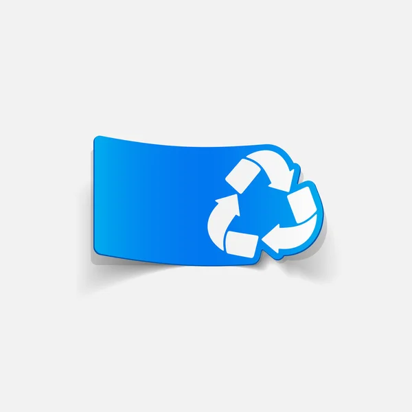 Realistic arrow recycling design element — Stock Vector