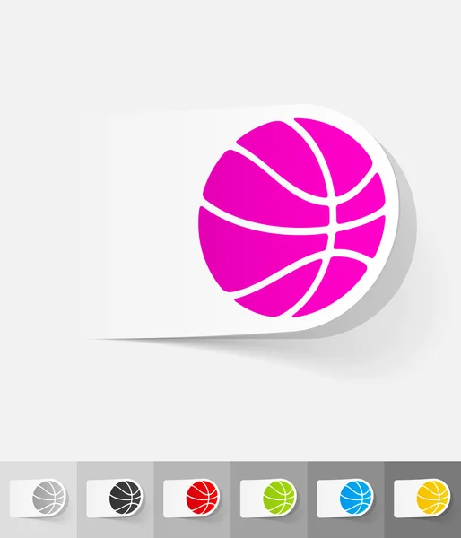 Elementos de diseño realistas de baloncesto — Vector de stock