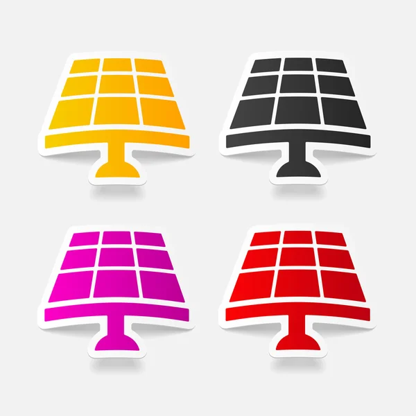 Solar battery realistic design — Stock Vector