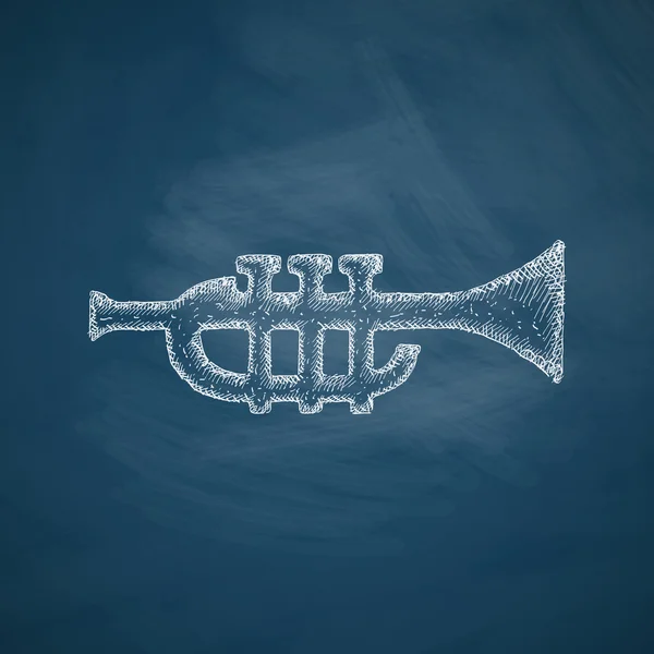 Icône de trompette dessinée — Image vectorielle