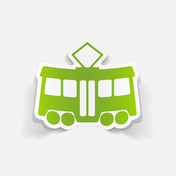 Conception réaliste du tramway — Image vectorielle