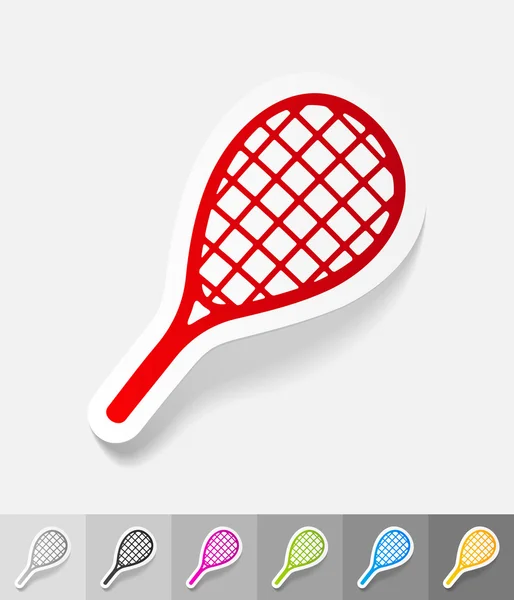 テニス ラケット現実的なデザイン要素 — ストックベクタ