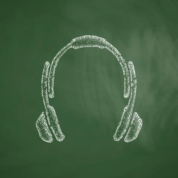 Icono de auriculares dibujados — Vector de stock