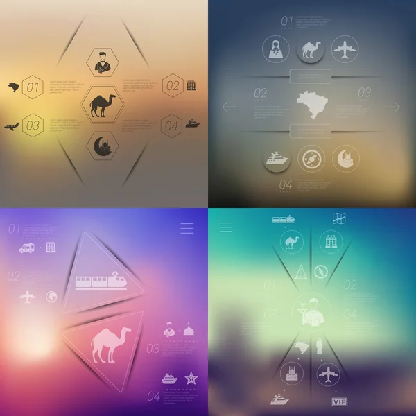 Toerisme infographic achtergrond — Stockvector