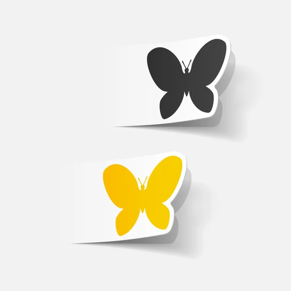 Elementos de design borboleta realista — Vetor de Stock