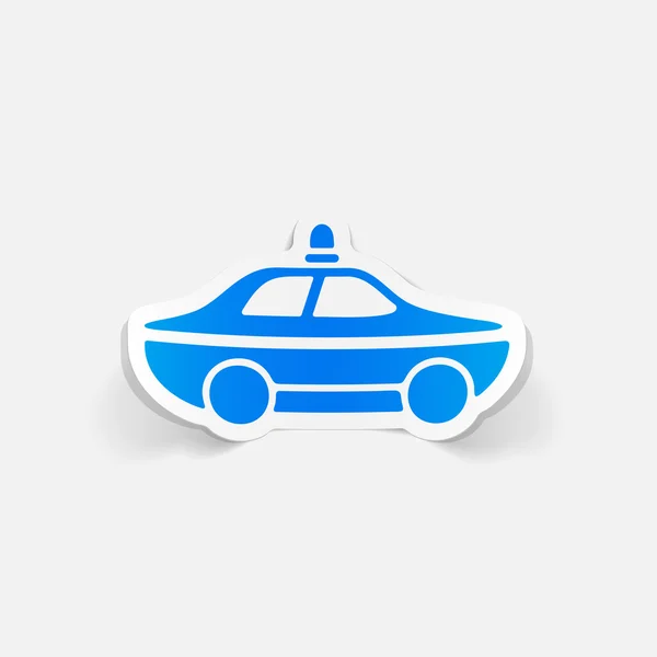 Diseño realista del coche de policía — Vector de stock