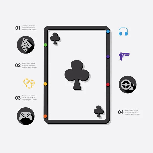 Game infographic concept — Stock Vector