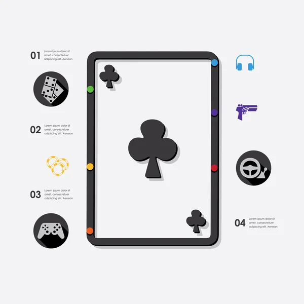 Concept infographique de jeu — Image vectorielle