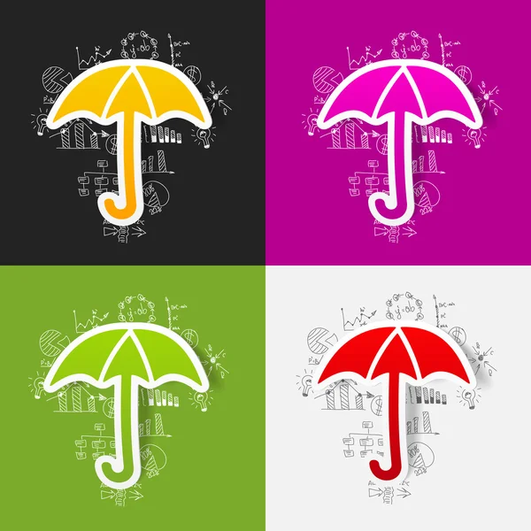 Ομπρέλα με σχέδιο τύπων επιχειρήσεων — Διανυσματικό Αρχείο