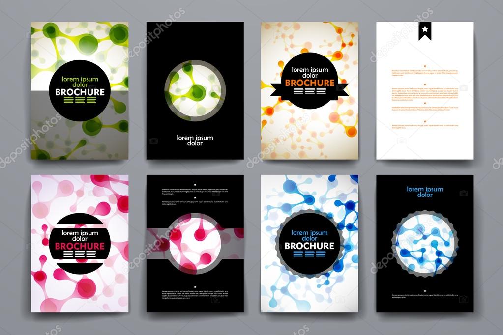 poster design templates in molecule style