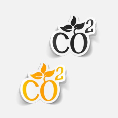 gerçekçi co2 işareti dioksit tasarım