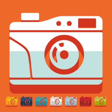 eski photocamera düz tasarım