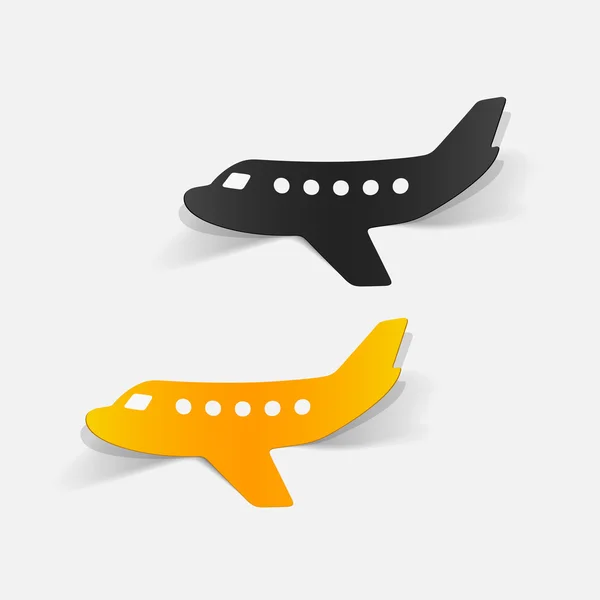 Realistic plane design — Stock Vector