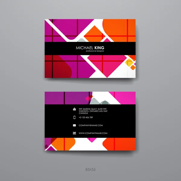Set of Design Business Card Templates — Stock Vector