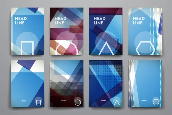 Modèles de conception d'affiches dans un style abstrait — Image vectorielle