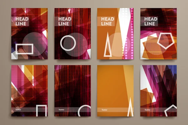 Modèles de conception d'affiches dans un style abstrait — Image vectorielle