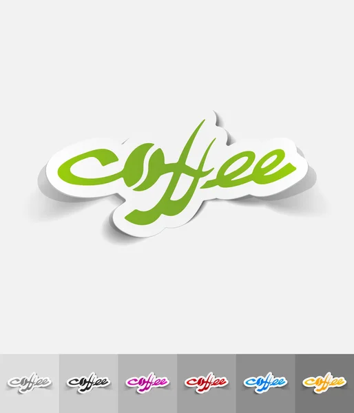 COFFEE realistic design elements — Stock Vector