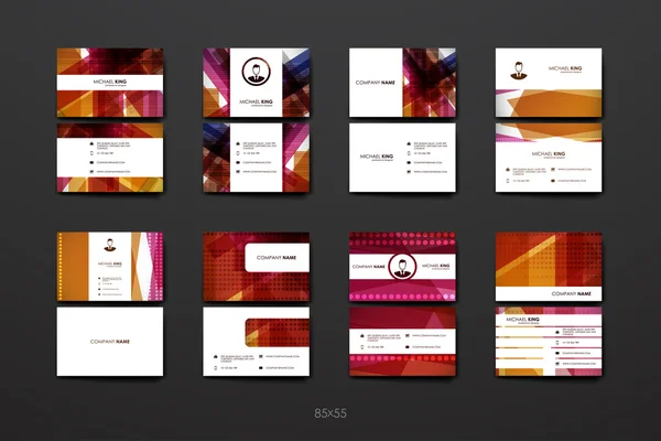 Vorlagen für Design-Visitenkarten — Stockvektor
