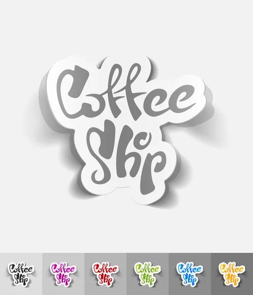 Coffee shop realistic design elements — Stock Vector