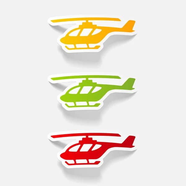 Realistic helicopter design — Stock Vector