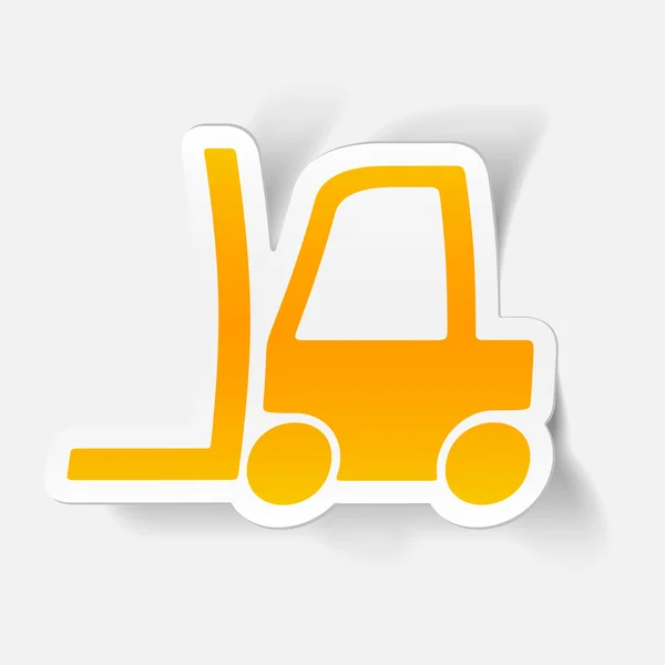 Realistic forklift design — Stock Vector