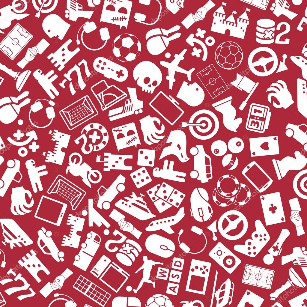 Plano De Fundo Dos ícones De Jogos Vetor De Stock Palau83 96157240