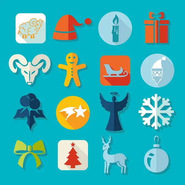 Conjunto de iconos de Navidad — Archivo Imágenes Vectoriales