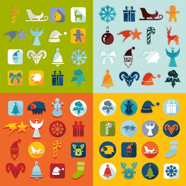 Set of Christmas icons — Stock Vector