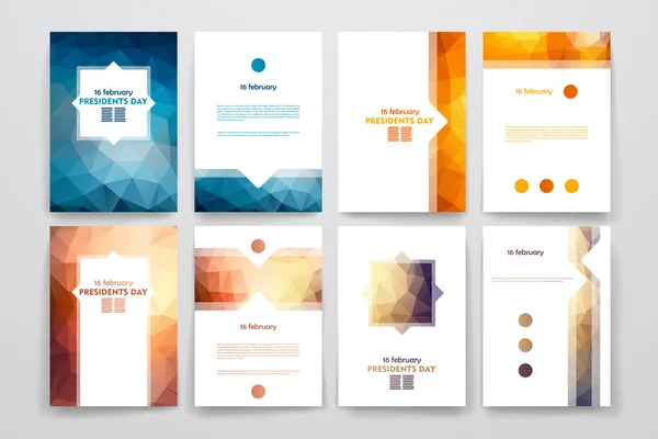 Aantal Presidenten Day thema brochures — Stockvector