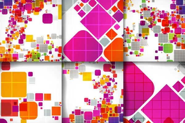 Set of templates in abstract style — Stock Vector