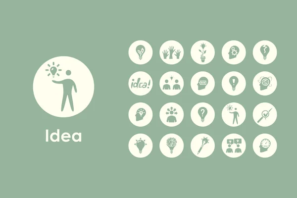 Set of idea icons — Stock Vector