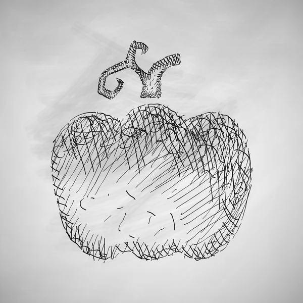 Hand drawn pumpkin icon — Stock Vector